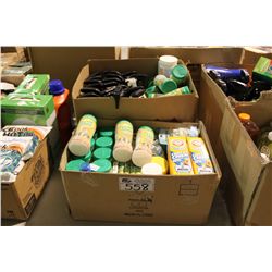 2 BOXES OF ASSORTED CLEANING SUPPLIES