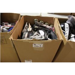 BOX OF ASSORTED SPORTS GEAR