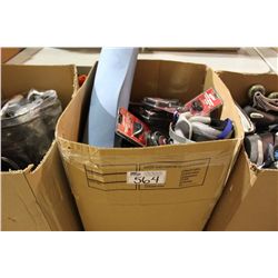 BOX OF ASSORTED SPORTS GEAR