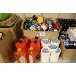 LOT OF ASSORTED CAR CLEANING SUPPLIES