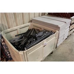 LARGE LOT OF GALVANIZED RACKING SYSTEM WITH WOOD