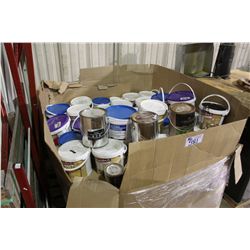 PALLET OF PAINT & WALL COMPOUND