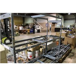 APPROX 12 BAYS OF BLUE MOBILE EZ RECT SHELVING