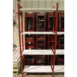PARTS RACK SECTION INC. 1 RED UPRIGHT & 8 SMALL