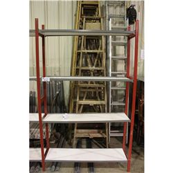 PARTS RACK SECTION INC. 1 RED UPRIGHT & 8 LONG