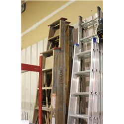 2 WOODEN STEP LADDERS