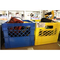 2 BINS OF ASSORTED POWER TOOLS