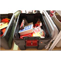 BIN OF ASSORTED SAFTEY GEAR