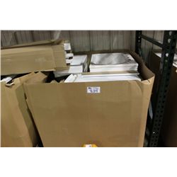 PALLET OF ASSORTED BATHROOM VANITY PARTS & SINKS