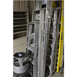 2 SMALL ALUMINUM STEP LADDERS