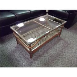 HILTON HILL GLASS TOP COFFEE TABLE & END TABLE
