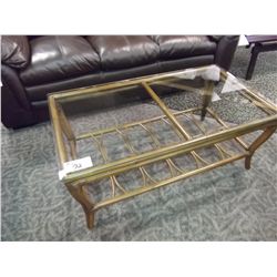 RIVER CROSS GLASS TOP COFFEE AND END TABLE SET