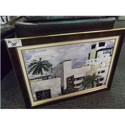 MIAMI ART FRAMED CANVAS