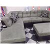 Image 1 : SAGE MICROFIBER SECTIONAL WITH LOUNGER AND