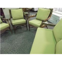 YELLOW STONE LOVE SEAT & 3 CHAIR SET