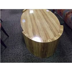OVAL GLASS EXTENSION CONTEMPORARY COFFEE TABLE