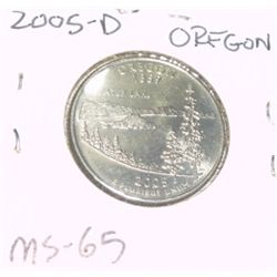 2005-D OREGON QUARTER DOLLAR *RARE MS-65 HIGH GRADE*!!
