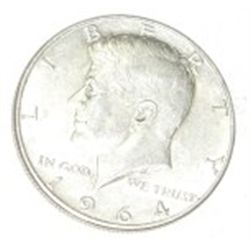 1964-D KENNEDY SILVER HALF DOLLAR *RARE MS HIGH GRADE*!! HALF DOLLAR CAME OUT OF SAFE!!