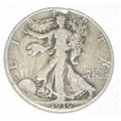 1936-D WALKING LIBERTY SILVER HALF DOLLAR *PLEASE LOOK AT PICTURE TO DETERMINE GRADE*!!