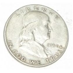 1950-D FRANKLIN SILVER HALF DOLLAR *RARE SEMI-KEY DATE EXTRA FINE GRADE*!!