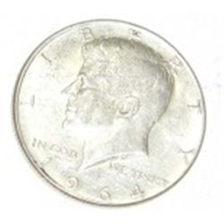 1964 KENNEDY SILVER HALF DOLLAR *RARE MS HIGH GRADE*!! HALF DOLLAR CAME OUT OF SAFE!!