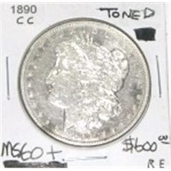 1890CC CARSON CITY MORGAN SILVER DOLLAR RED BOOK VALUE IS $600.00+ *RARE MS-60+ HIGH GRADE*!!