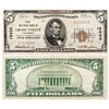Image 1 : $5 1929 First National Bank. Charter #12433. Very Fine., CA - Grass Valley,