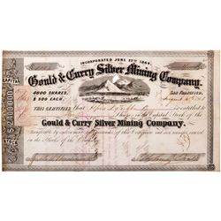 Gould & Curry Silver Mining Co. Certificate, NV - Virginia City,Storey County