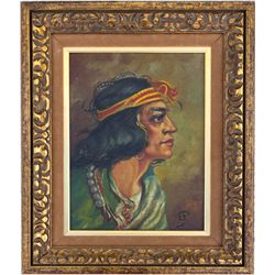American Indian Framed Painting,  - ,