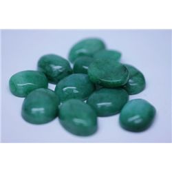 125.30 CTW AFRICAN EMERALD CABUSHION LOOSE STONES