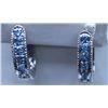 Image 1 : 33.80 CTW BLUE TOPAZ EARRING .925 STERLING SILVER