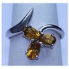 14.25 CTW CITRINE RING .925 STERLING SILVER