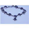 Image 1 : 100.75 CTW TANZANITE BRACELET  .925 STERLING SILEVR