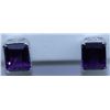 Image 1 : 21.75 CTW AMETHYST EARRING .925 STERLING SILVER