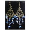 Image 1 : VINTAGE BLUE PEARL DANGLING