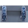 Image 1 : 35.20 CTW BLUE TOPAZ EARRING .925 STERLING SILVER