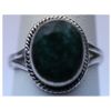 Image 1 : 26.10 CTW EMERALD  RING .925 STERLING SILVER