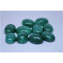 123.45 CTW AFRICAN EMERALD CABUSHION LOOSE STONES