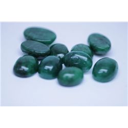 116.10 CTW AFRICAN EMERALD CABUSHION LOOSE STONES