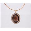 Image 1 : 18k rose gold Madeira smoky quartz pendant