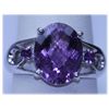 Image 1 : 23.75 CTW AMETHYST RING .925 STERLING SILVER