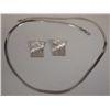 Image 2 : Herringbone Neck Chain and Diamond Cut Earrings