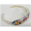 Image 1 : Navajo Sterling stone to stone  Inlay Bracelet - TK
