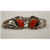 Image 1 : Navajo Sterling Coral Watch Tips - Hallmark BE