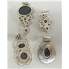 Image 2 : Four Sterling and Gemstone Set Pendants