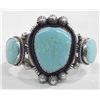 Image 2 : Navajo Turquoise Sterling Bracelet