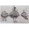 Image 2 : Zuni Sun Face Necklace & Pierced Earrings