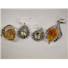 Image 1 : Citrine Ring, Earrings and Pendant Set