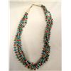 Image 1 : Navajo Turquoise Red Shell Heishi Necklace