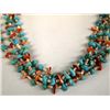 Image 2 : Navajo Turquoise Red Shell Heishi Necklace